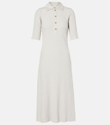 Vestido acanalado de mezcla de algodón | Vince