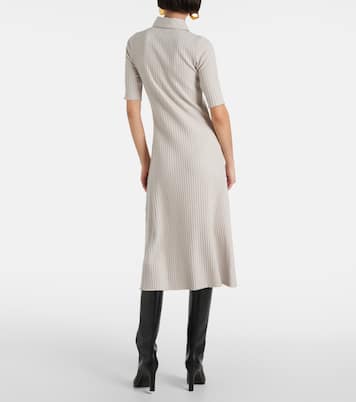 Vestido acanalado de mezcla de algodón | Vince