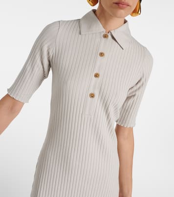 Vestido acanalado de mezcla de algodón | Vince