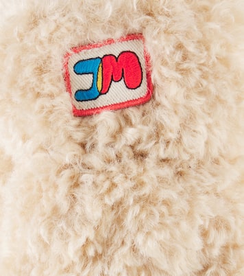 Logo faux fur mittens | Jellymallow