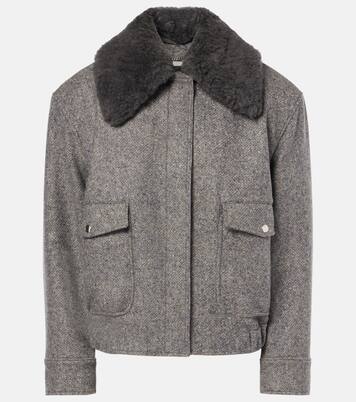Chaqueta de mezcla de lana con pelo sintético | Stella McCartney