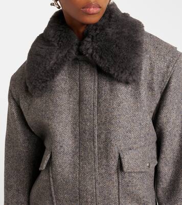 Chaqueta de mezcla de lana con pelo sintético | Stella McCartney