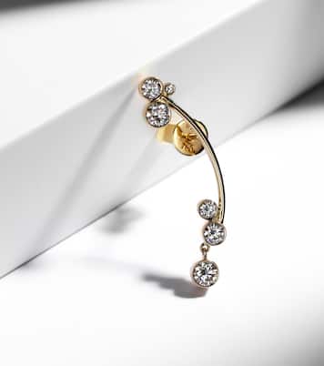 Pendiente individual Grand Stella de oro de 14 ct con diamantes | Sophie Bille Brahe