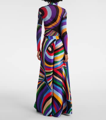 Pantaloni a gamba larga Iride in twill di seta | Pucci