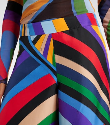 Pantaloni a gamba larga Iride in twill di seta | Pucci