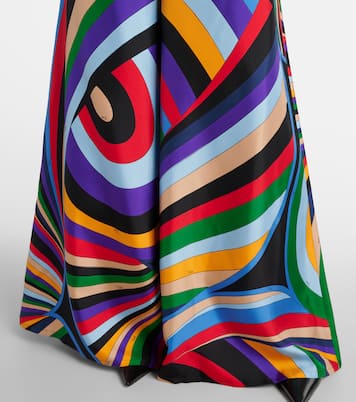 Pantaloni a gamba larga Iride in twill di seta | Pucci