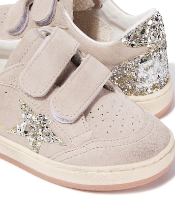 Sneakers Ball Star aus Veloursleder mit Glitter | Golden Goose Kids