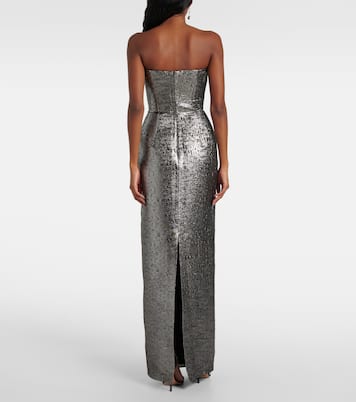 Abito lungo bustier Laelia in jacquard | Emilia Wickstead