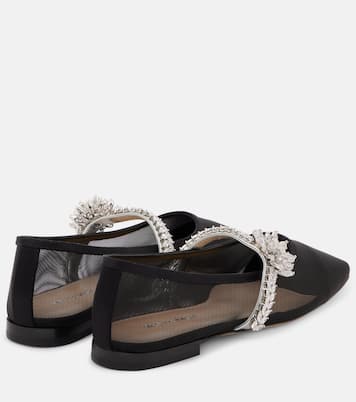 Verzierte Ballerinas Crystal Flower aus Mesh | Mach & Mach
