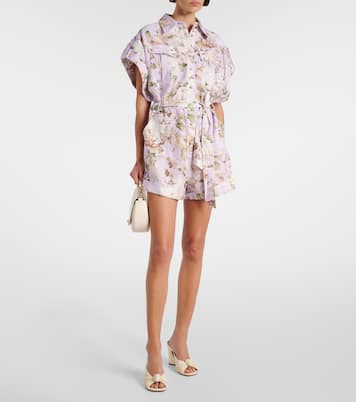 Combishort Acacia en lin à fleurs | Zimmermann