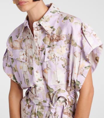 Combishort Acacia en lin à fleurs | Zimmermann