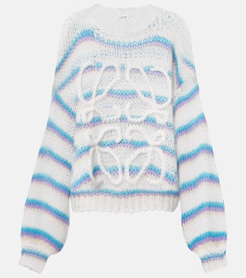 Pullover Anagram in misto mohair a righe | Loewe