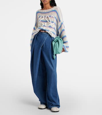 Pullover Anagram in misto mohair a righe | Loewe