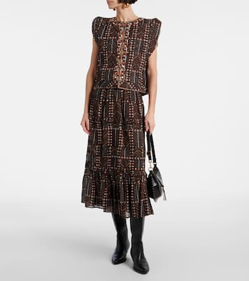 Gonna lunga Diya in cotone a balze | Marant Etoile