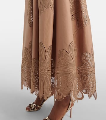 Abito midi in gabardine con ricamo | Elie Saab