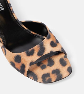 Lara leopard-print suede mules | Paris Texas
