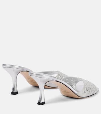Skye 70 embellished satin mules | Jimmy Choo
