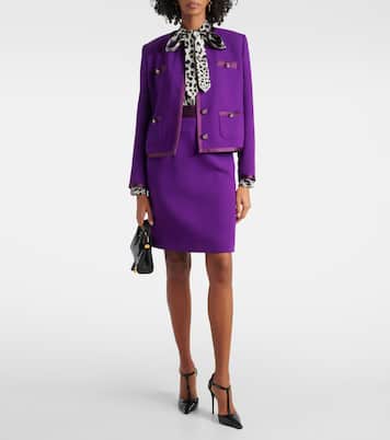High-Rise-Bleistiftrock aus Crêpe | Dolce&Gabbana