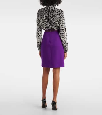 High-Rise-Bleistiftrock aus Crêpe | Dolce&Gabbana
