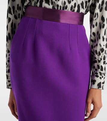 High-Rise-Bleistiftrock aus Crêpe | Dolce&Gabbana