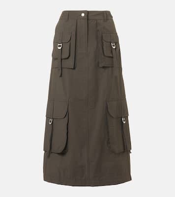Falda midi en mezcla de algodón  | Acne Studios