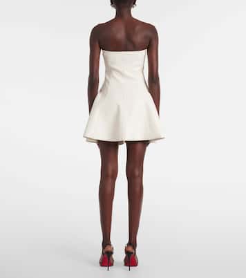 Grace floral-appliqué faux leather minidress | Norma Kamali