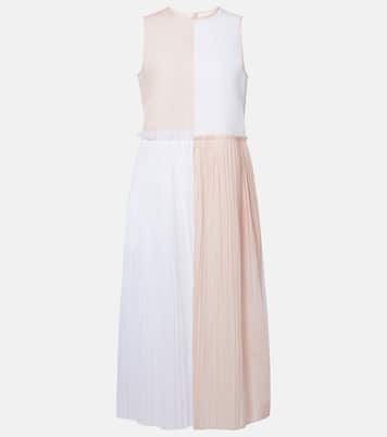 Abito midi in organza di cotone | Jil Sander