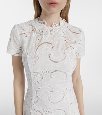 Abito midi in pizzo guipure | Oscar de la Renta