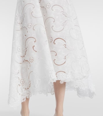 Abito midi in pizzo guipure | Oscar de la Renta