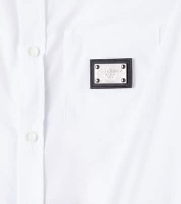 Camicia in misto cotone con logo | Dolce&Gabbana Kids