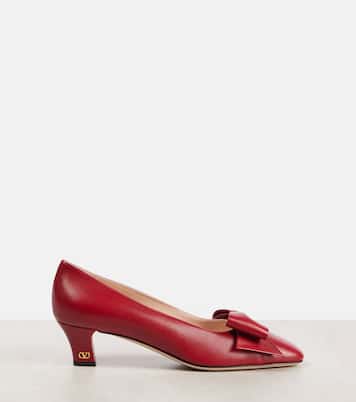 Bowow 45 bow-detail leather pumps | Valentino Garavani