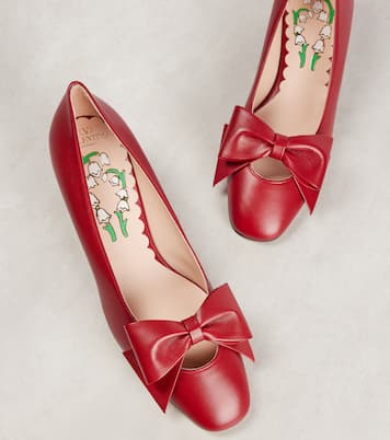 Bowow 45 bow-detail leather pumps | Valentino Garavani