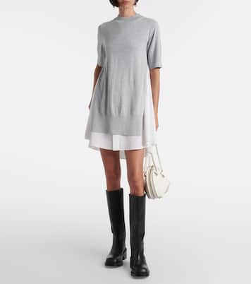 Layered cotton minidress | Sacai