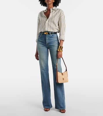 Sac Le 5 à 7 Baby en raphia | Saint Laurent
