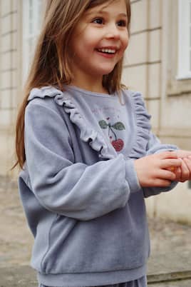 Sweat-shirt Wally en velours | Konges Sløjd