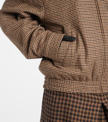 Veste matelassée en laine mélangée à carreaux | Saint Laurent