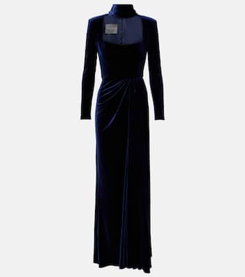 Belted velvet gown | Monique Lhuillier