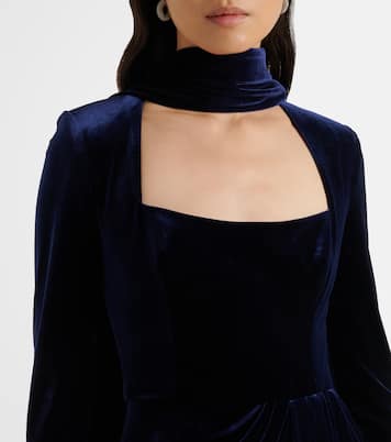 Belted velvet gown | Monique Lhuillier