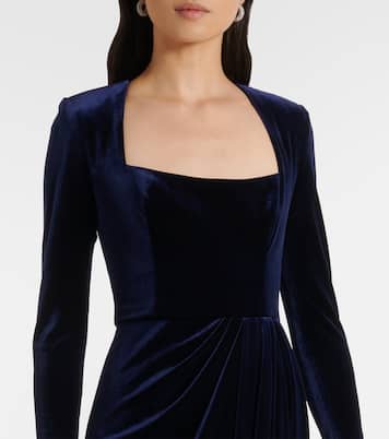 Belted velvet gown | Monique Lhuillier
