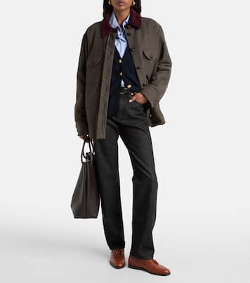 Berber corduroy-trimmed wool-blend jacket | Blazé Milano