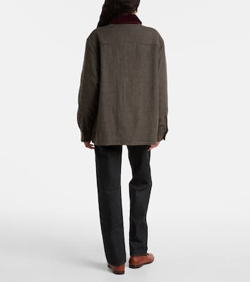 Berber corduroy-trimmed wool-blend jacket | Blazé Milano