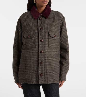 Berber corduroy-trimmed wool-blend jacket | Blazé Milano
