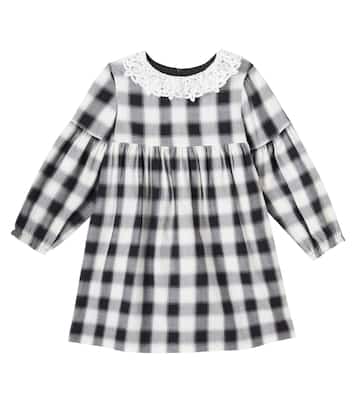 Robe en coton à carreaux et dentelle | Tartine et Chocolat