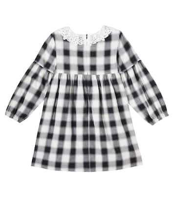 Robe en coton à carreaux et dentelle | Tartine et Chocolat