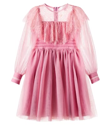 Lace-trimmed tulle dress | Petite Amalie  