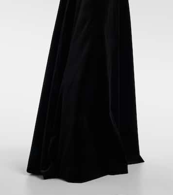 Open-back cotton velvet gown | Max Mara