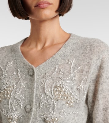 Beaded alpaca and wool-blend cardigan | Jacques Wei