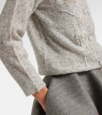 Beaded alpaca and wool-blend cardigan | Jacques Wei