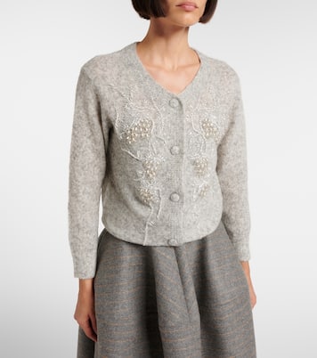 Beaded alpaca and wool-blend cardigan | Jacques Wei