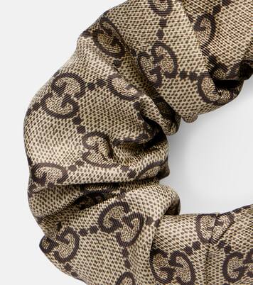 GG jacquard silk scrunchie | Gucci